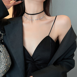 2024 New Ins Style Double Layer Stacked Necklace Women's Light Luxury High-end Elegant Necklace Choker Necklace