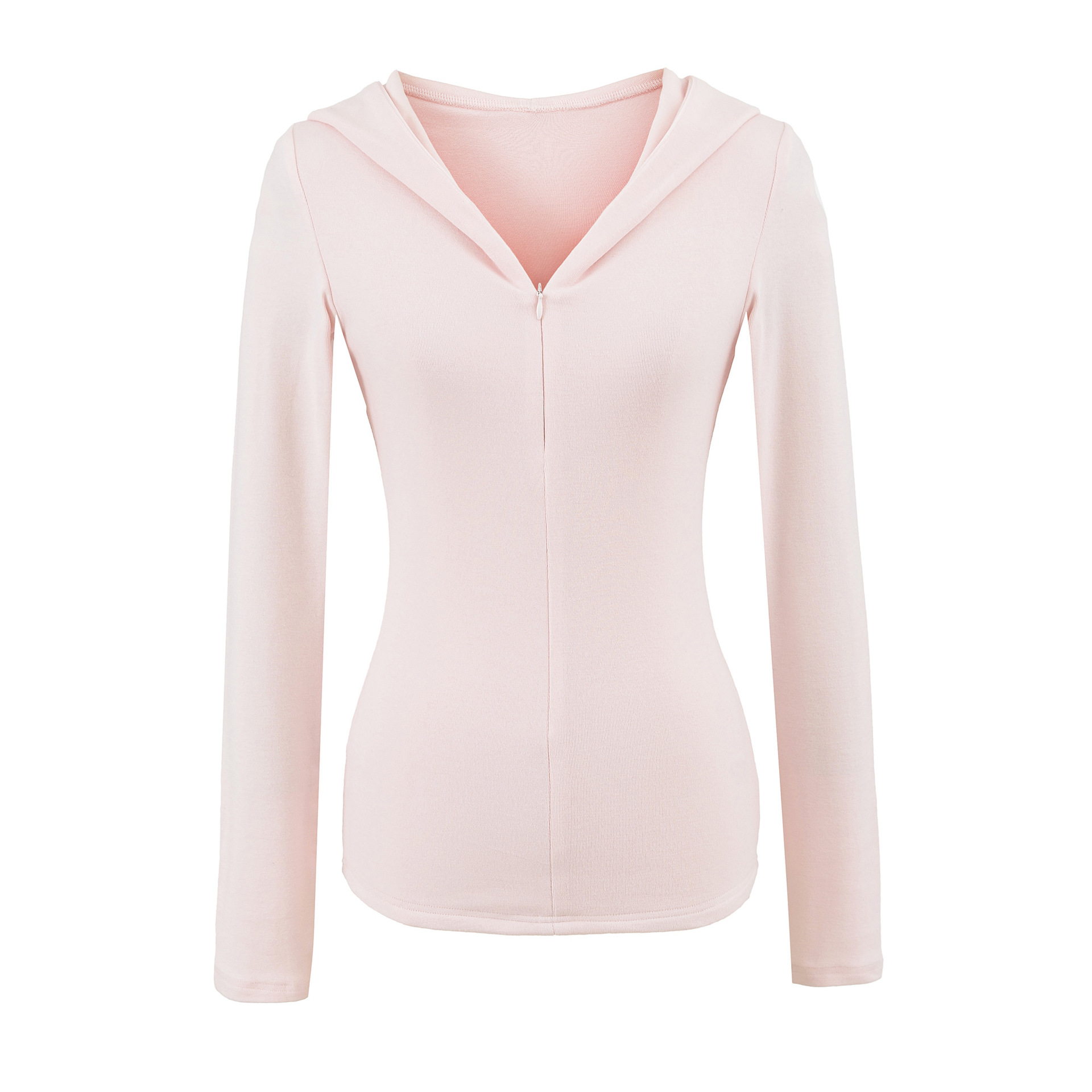 7669-European and American Style Sexy Sexy Zipper Hooded Sweatshirt for Women 2025 New Fashion Slim Cardigan Jacket