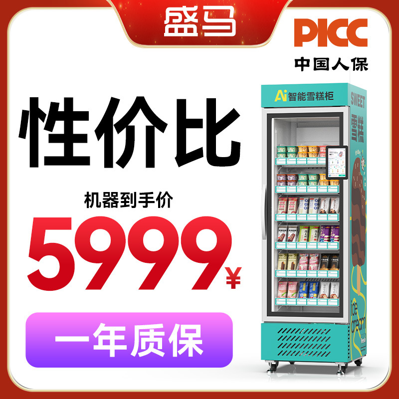 盛马自动售货机雪糕自动售卖机商用全自动售货机贩卖机自助售货机