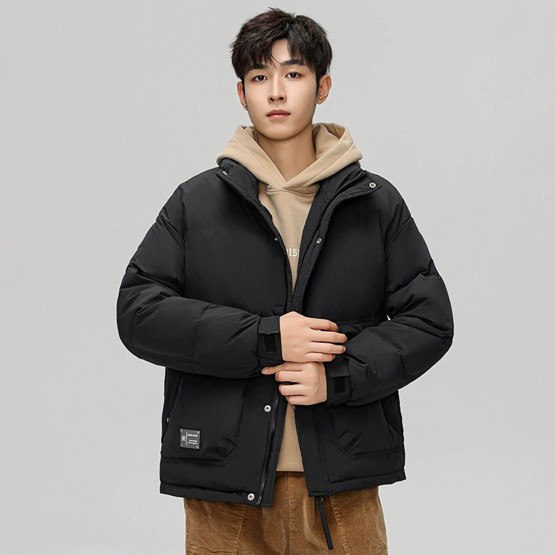 Трансграничный зимний новый бренд прилива мужской стоячий воротник белая утка пуховик утолщенные повседневные теплые куртки можно открыть