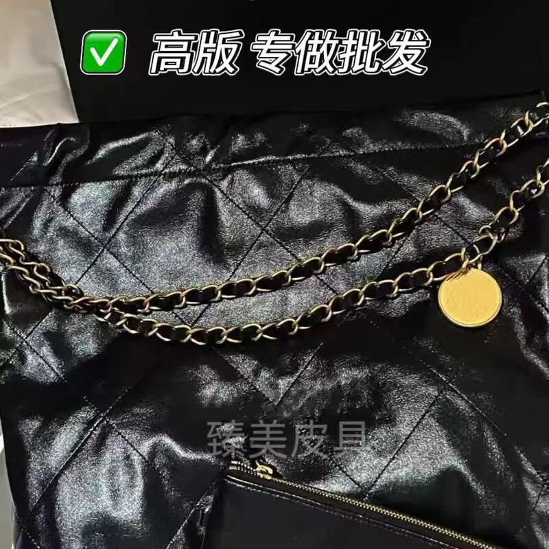 Guangzhou New Xiaoxiang 22Bag Garbage Bag Chain Shopping Bag Tote High Version Original Leather Quilted Leather Women's Bag