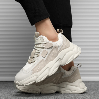 2021秋季新款老爹鞋男潮流厚底休闲运动鞋女系带透气ins情侣鞋