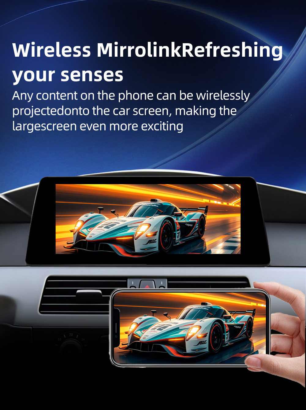 Large-Screen Car Central Control System Suitable for Bmw 5 Series E60 E61 2004-2010 Bluetooth Android Navigation Linux