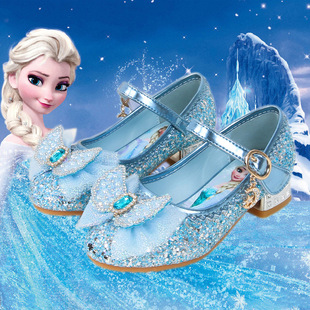 Girls High Heel Princess Shoes 2025 Spring and Autumn New Children's Shoes Aisha Children's Shoes Girls Fashion Baby Shoes
