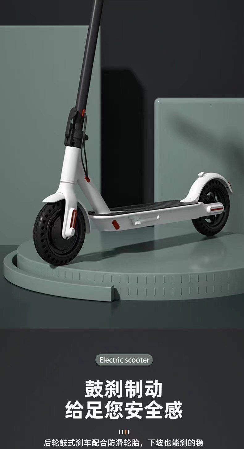 Foldable electric scooter with lithium battery, two-wheeled, lightweight and portable, suitable for commuting to work, with explosion-proof tires