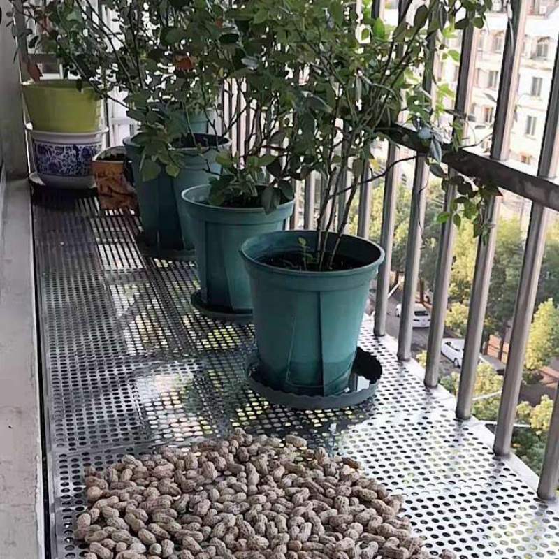 不鏽鋼沖孔板陽台防盜窗墊板花架多肉打孔洞洞窗台網圓孔圍擋