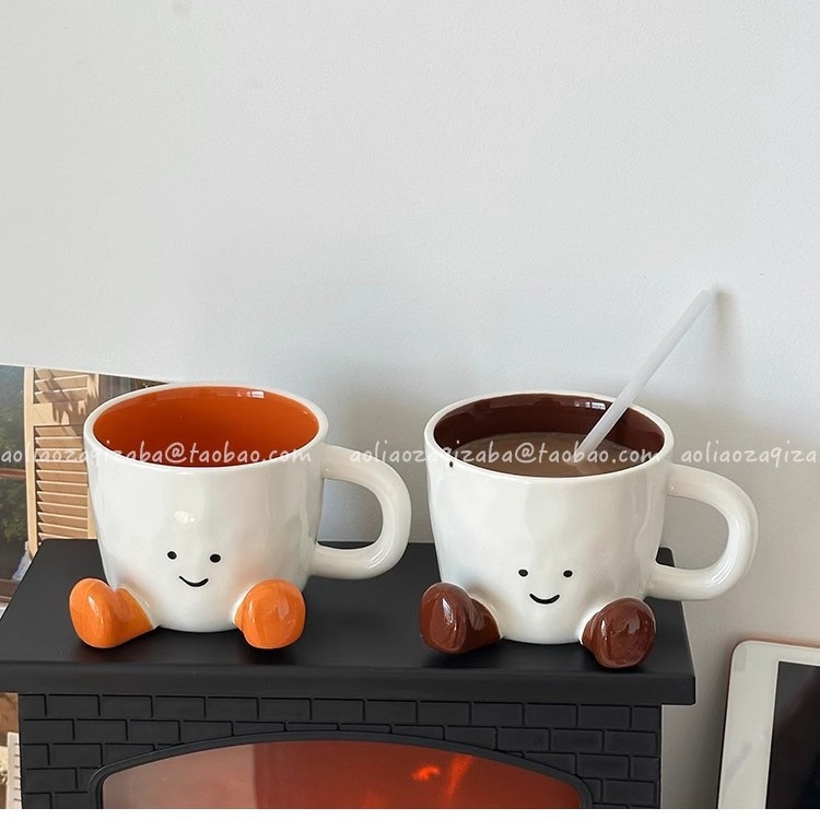 카라멜 컬러 + 오렌지 [커플페어컵]