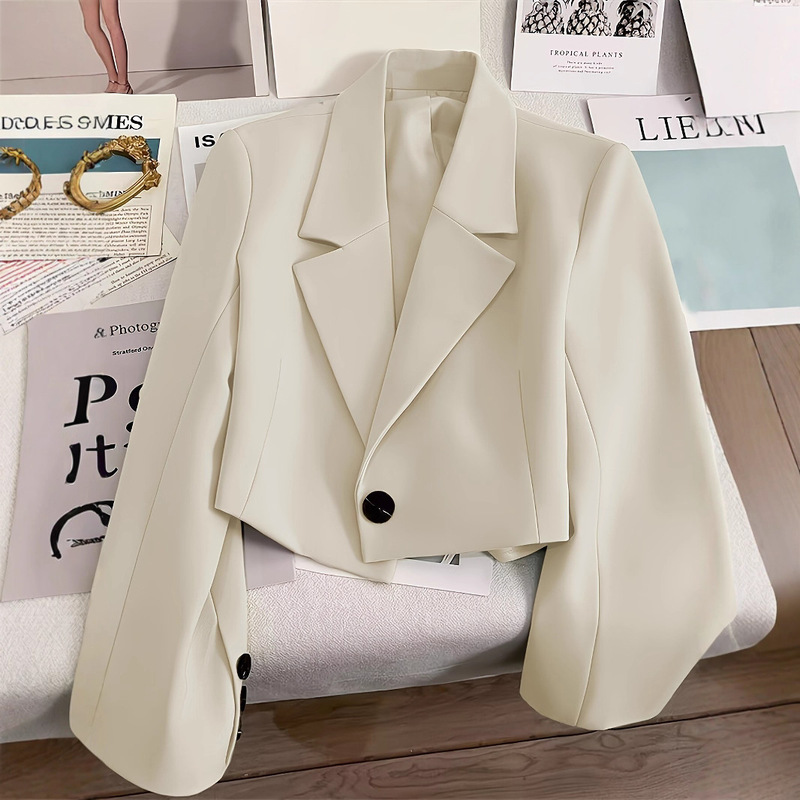 Wholesale Short Suit Jacket for Women Spring & Fall New Style High-End Slim Fit Small Black Casual Suit