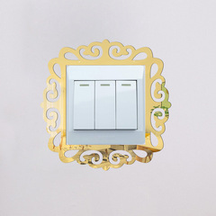 JM835外貿跨境亞克力開關鏡面牆貼客廳臥室開關家居裝飾自粘牆貼