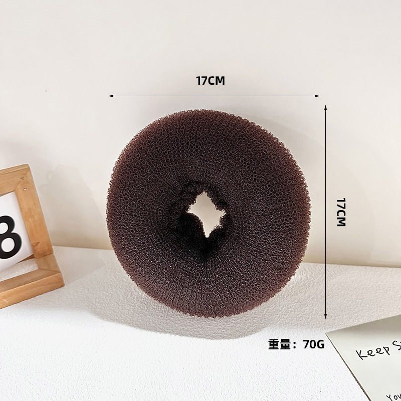 Platillo de rosquilla, mujer perezosa, lazo para el cabello con cabeza de bola esponjosa, artefacto para niños, tocado de capullo, accesorio para el cabello coreano