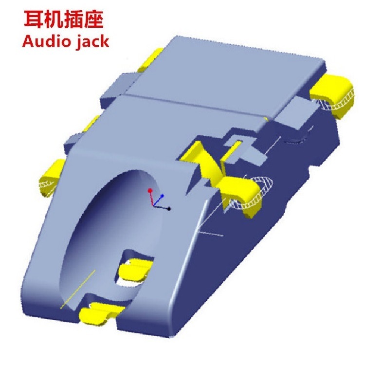 四极3.5音频插座沉板 斜边贴片3.5耳机插座  迷你3.5沉板耳机插口