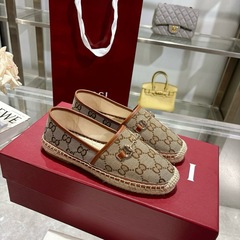 外国貿易クロスボーダーG家馬くわえズック漁師靴女性2025新型麻縄刺繍プリント一足足靴