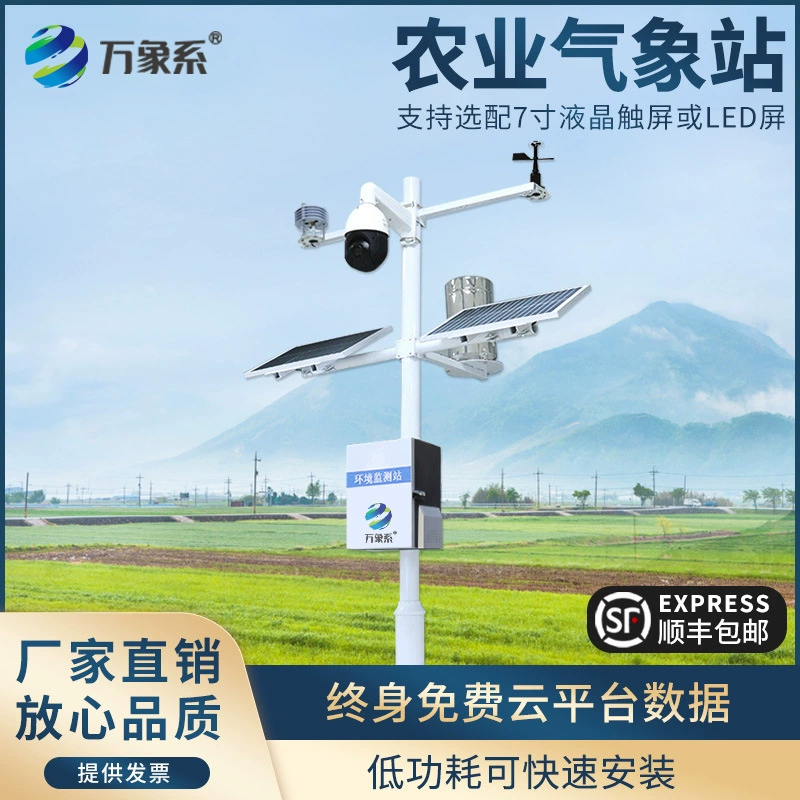 Малая метеостанция, взрывозащищенное оборудование для автоматического наблюдения и мониторинга температуры, влажности, осадков и климата на открытом воздухе для сельскохозяйственных объектов