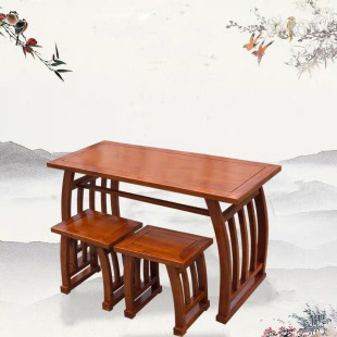 Chinese Wooden Calligraphy Table, Traditional Chinese Study Table, Saddle Table, Elm Simple Desk, Painting Table, Antique Chinese Study Table