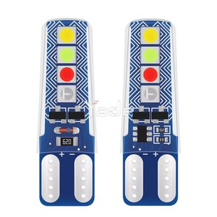 Car Led Width Light T10 3030 8Smd Silicone Transparent Car Light License Plate Reading Light Width Light
