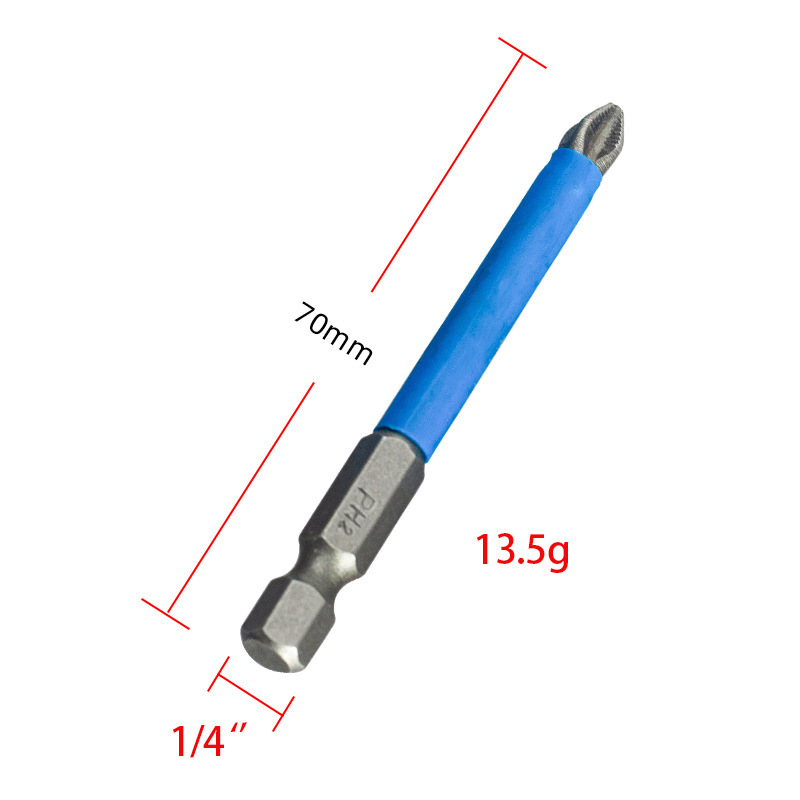 Puntas de cabeza cruzada antideslizantes cuidadosamente seleccionadas para destornilladores eléctricos, puntas magnéticas para destornilladores eléctricos, puntas de cabeza cruzada para apretar tornillos.