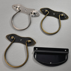 Jingmao Hardware New Chinese Style Large Ring Drawer Handle Furniture Ming and Qing Dynasty Copper Parts Iron Material Strip Handle