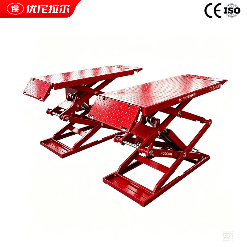 Elevador de tijera ultrafino de 4 toneladas para reparación de neumáticos image 3