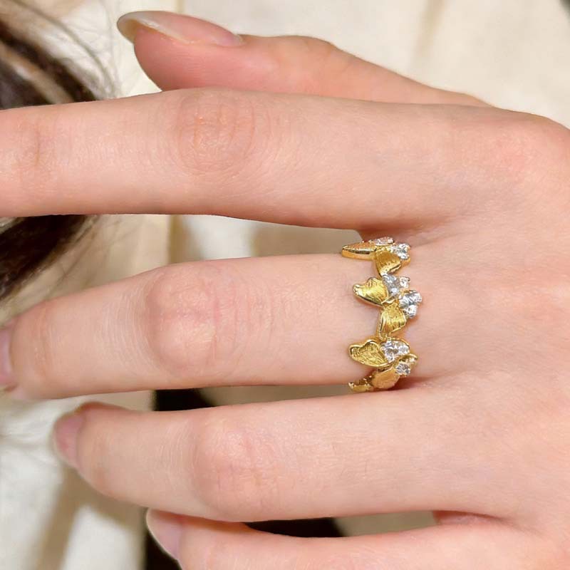 Vintage Oval Moissanite Engagement Ring In Gold For Women_voghion.com
