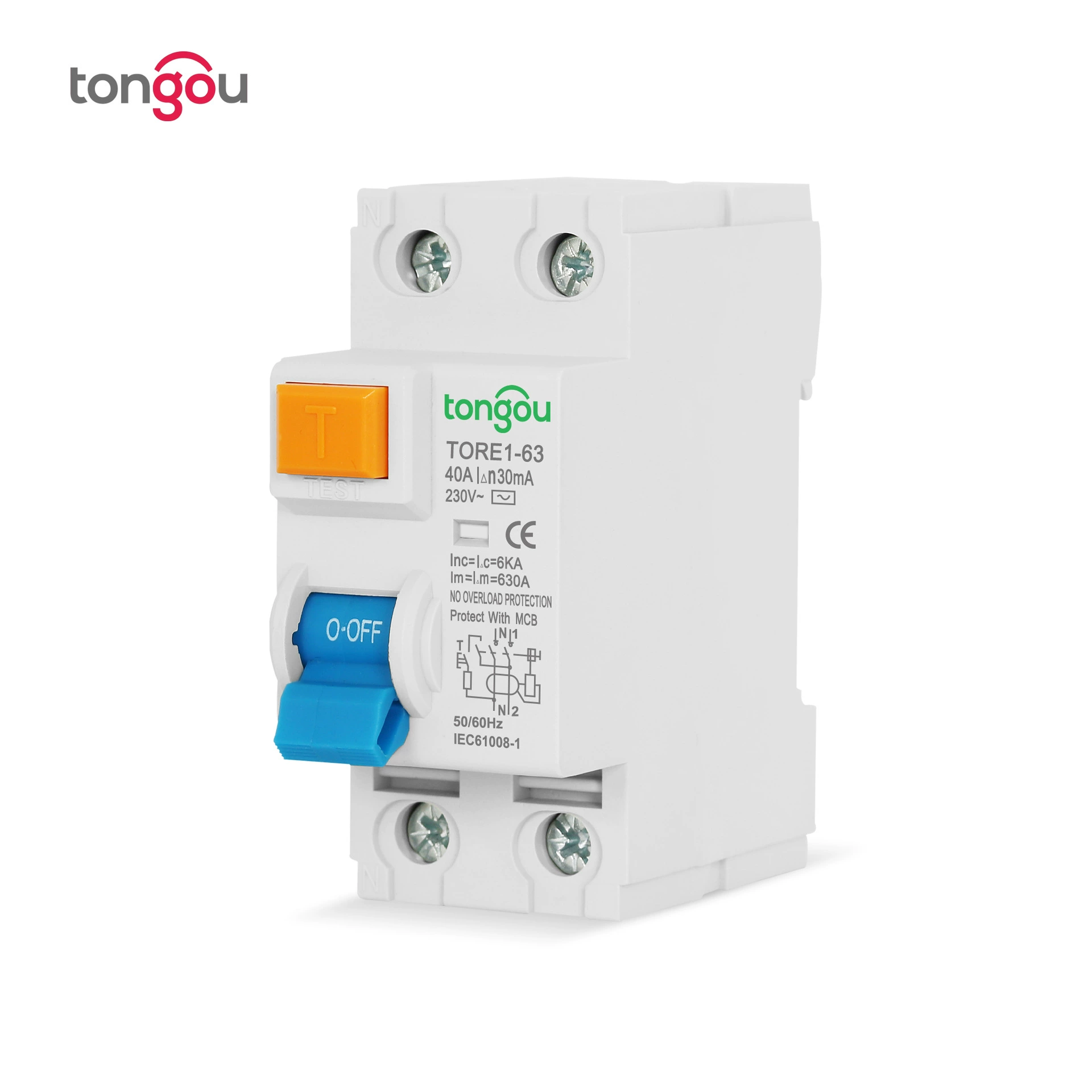 Утечка выключатель Утечка Защита от утечки дома 2P63A Переключатель защиты от утечки AC типа RCCB RCD трансграничный