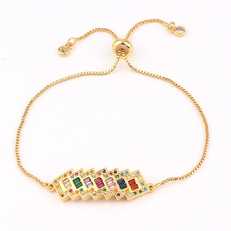 Fashion Cactus Flower Copper Bracelets Zircon Copper Bracelets