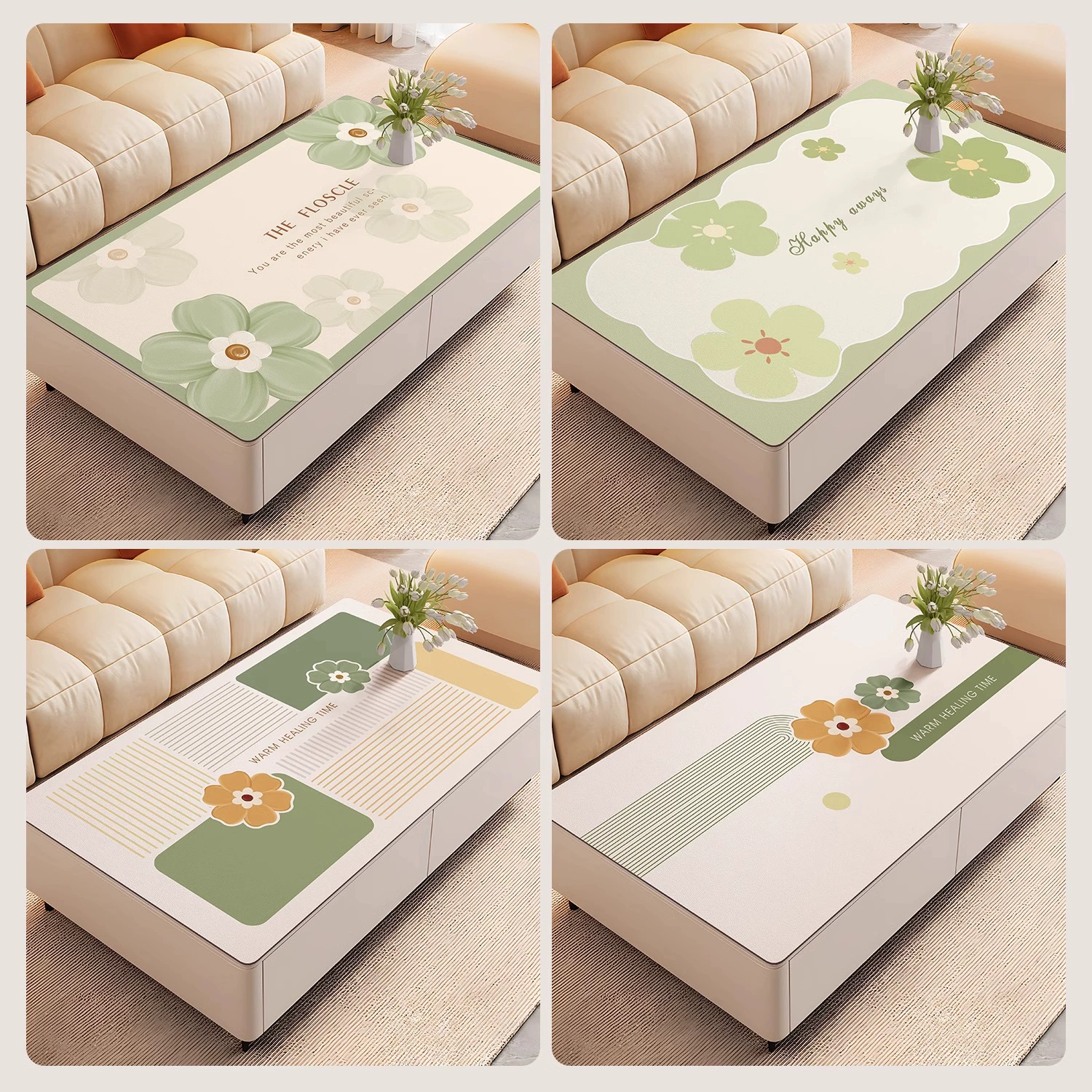 Double-sided waterproof table mat, table protection pillow, anti-scald