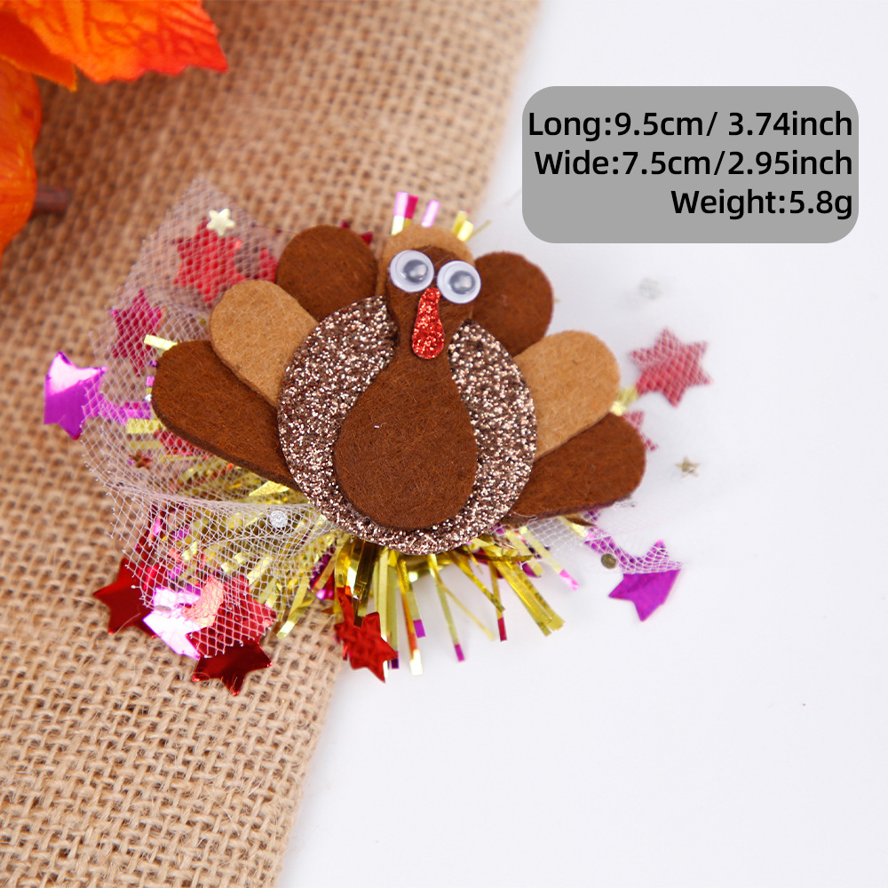 Día de Acción de Gracias accesorios para mascotas calabazas turquía mallas brocas de cabello perros gatos otoño festival de cosecha fiesta decoración tarjeta de cabello