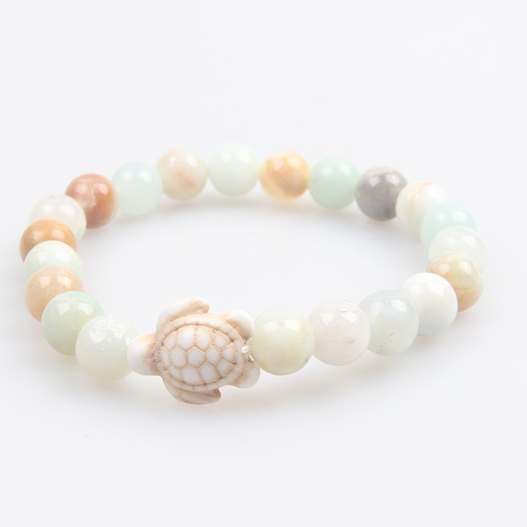 아마존 흰거북 팔찌 8mm, 약 21개, 19g