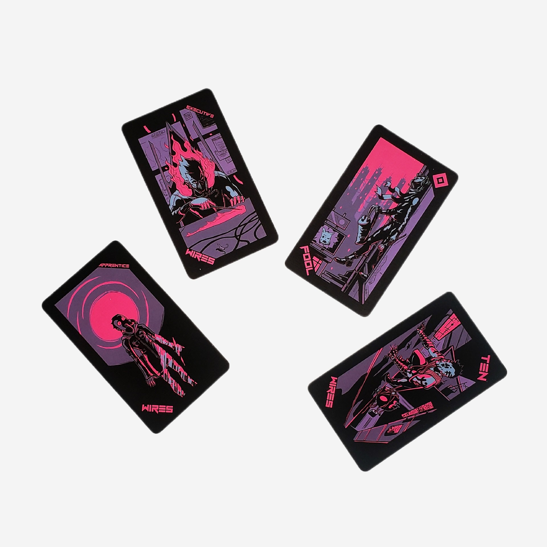 Cartas de jogo de tabuleiro tarot neon moon para festas divertidas_voghion.com