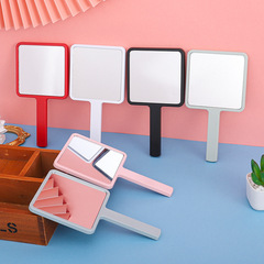 廠家直銷廣告創意方形手柄鏡印刷lg手持化妝鏡便攜式美容鏡梳妝鏡