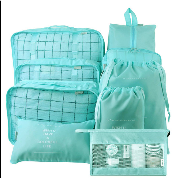 Cosmetic bag, set, 9 pieces