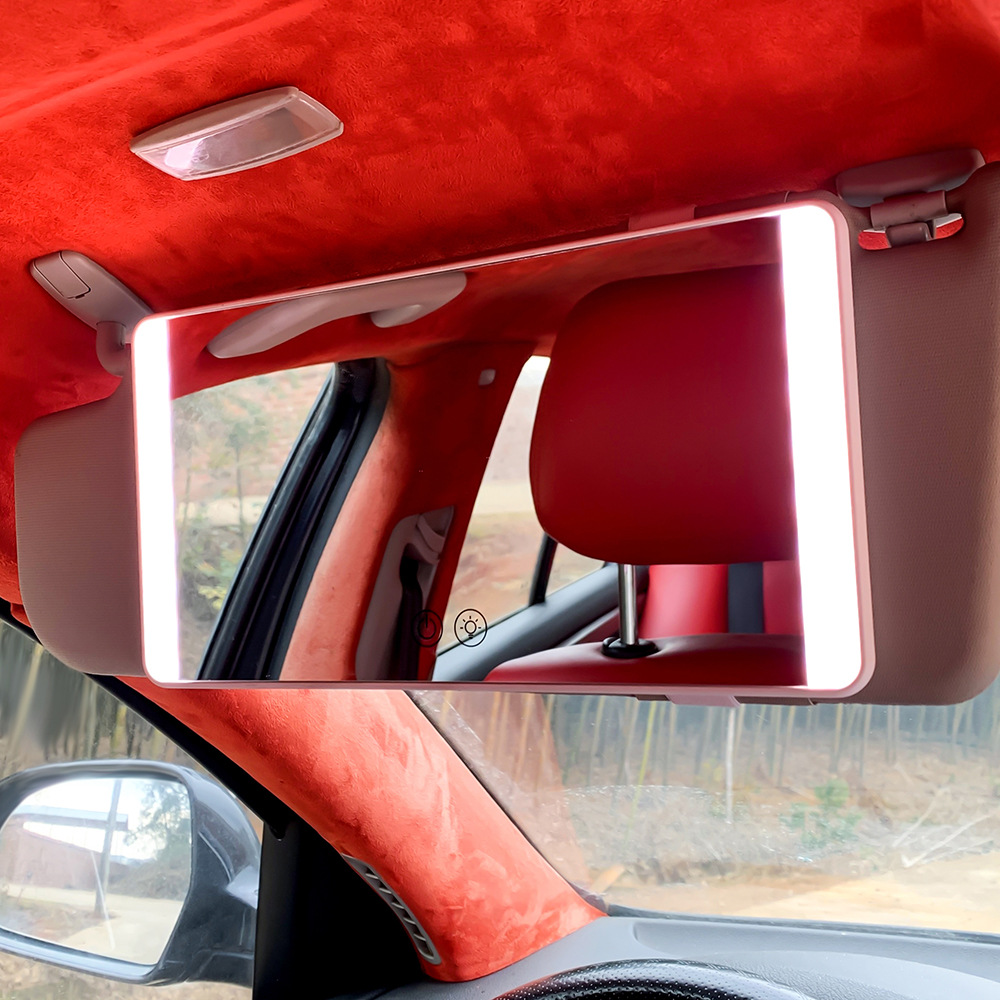 Car Sun Visor Led Touch Light Car Co-Pilot Visor Vanity Mirror High-Definition Car Vanity Mirror