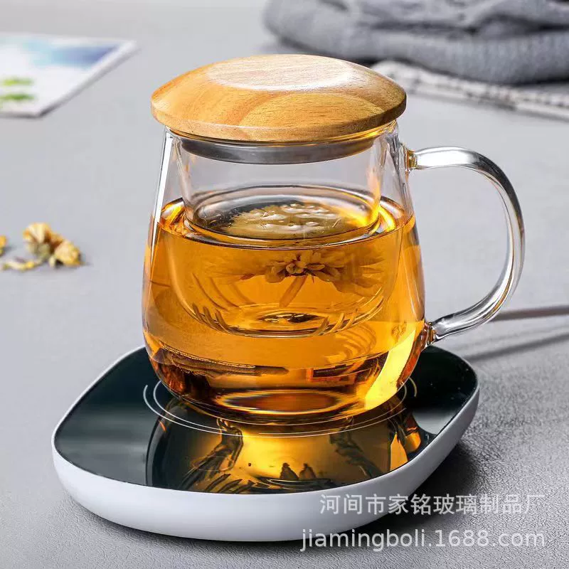 Glass tea cup, flavored tea, 3 piece set