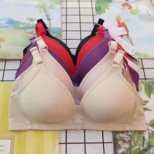 Yidaemeng 204 Breathable Thin Bra without Steel Ring Soft and Comfortable Solid Color Underwear Rear Three-breasted Bra