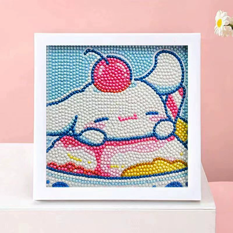 DIY-набор для алмазной мозаики 17×17 см, пластиковая рама, дизайн щенок, полный набор инструментов для кладки