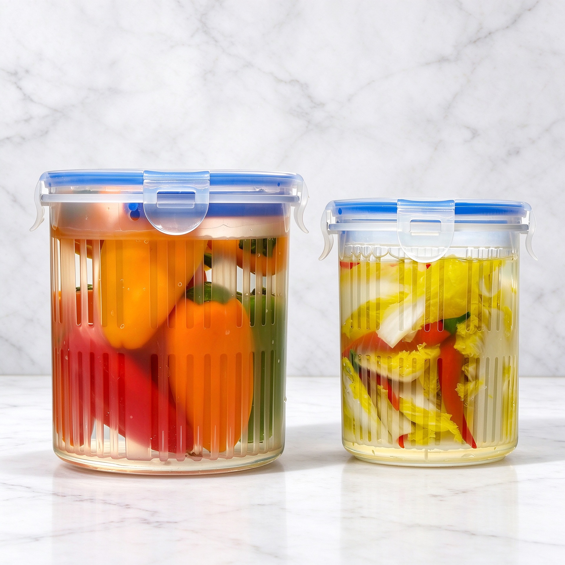 Dry and Wet Separation Pickle Box, Draining and Preservation Basket, Preservation Box, Pickle Jar, Pickle Separator, Pickle Jar