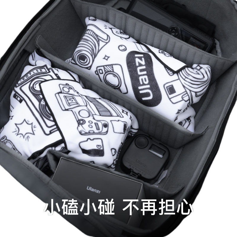 울란지 카메라 게으른 자기 접착 패치 헝겊 화장품 가방 매직 천 내부 가방 마이크로 단일 접는 천 SLR 컬렉션