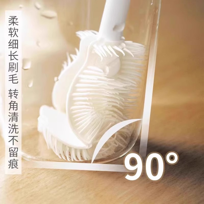 カップ洗浄用長柄シリコンカップブラシ、哺乳瓶壁破壊機、魔法瓶、行き止まりのないウォーターカップ洗浄ツール|undefined