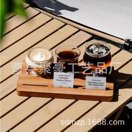 跨境竹木干果托盘实木酒店上菜木托盘围炉煮茶点心盒坚果收纳盘