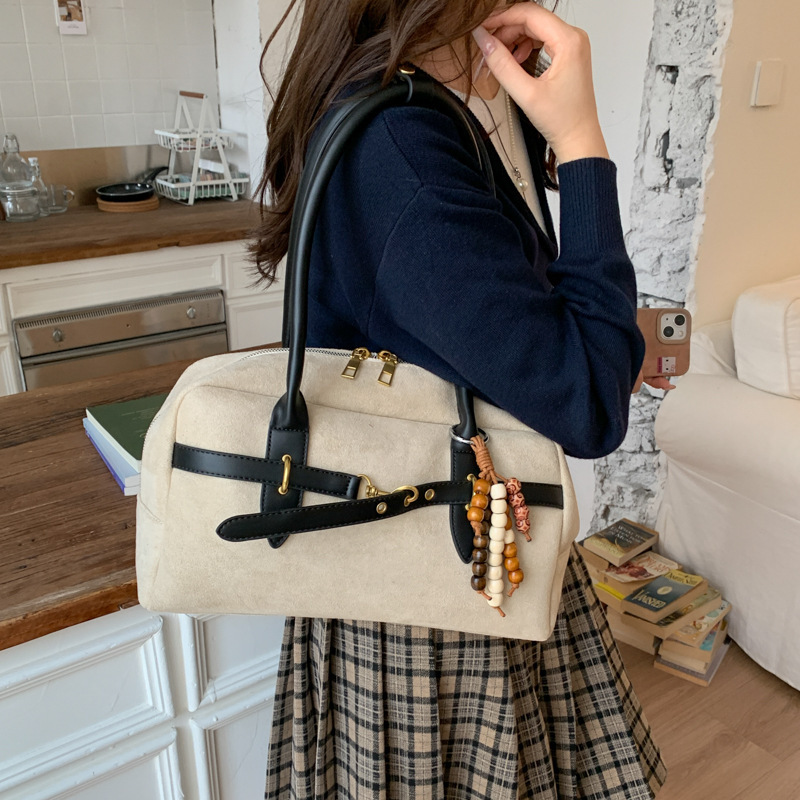 批发高级质感手提波士顿包女包2025秋新款撞色轻奢单肩包潮腋下包|undefined