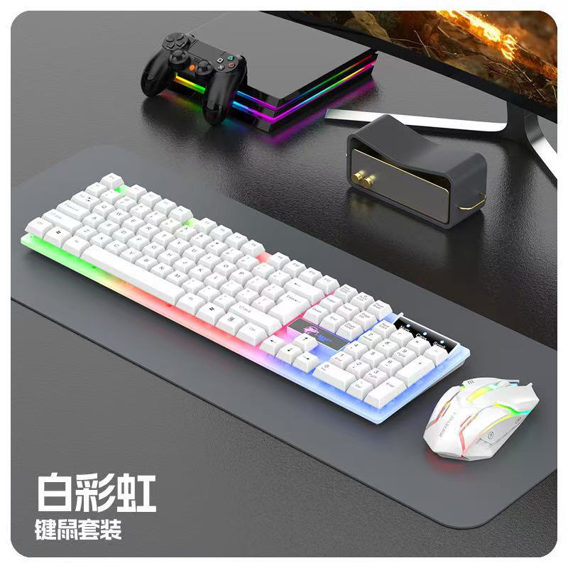 T750有線発光キーボードマウスセット卸売りバックライト機械手触りゲームマウスセット|undefined