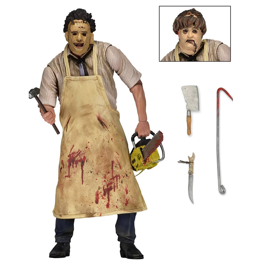 Action figure (NECA) Leatherface 40th Anniversary, 20 cm, detailed accessories included