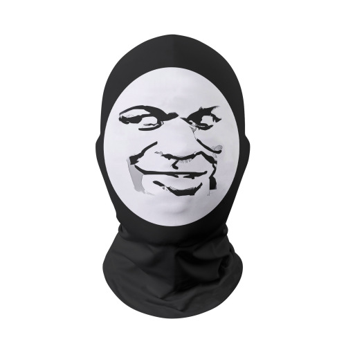 Funny cosplay headgear, quirky masks, hilarious face costumes, prankster-style mesh masks