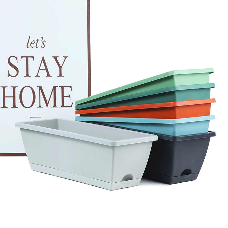 Новый утолщенный бассейн Horun, семейный балконный горшок для цветов и овощей, прямоугольный корито для посадки, ленивый пластиковый цветочный горшок, оптовая продажа