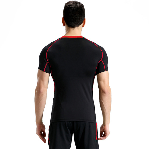 Cross-border PRO tight clothes men's summer high-elastic quick-drying fitness clothes sweaty running basketball training sports T-shirt