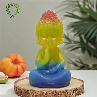 Olive Rainbow Resin Buddha Statue Office Ornament Home Living Room Decoration Trendy Gift Figurine