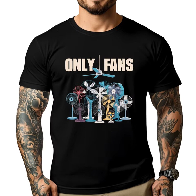 Only for Fans: Men's Clothing Plus Size Men's Fashion Short-Sleeve Printed Cotton T-Shirt in Beige, Black, Blue Only for Fans: Men's Clothing Plus Size Men's Fashion Short-Sleeve Printed Cotton T-Shirt in Beige, Black, Blue