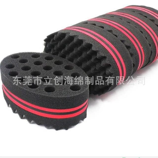 平面大小孔卷发海绵刷短发理发烫发卷发神器脏发理发扫碎发泡棉