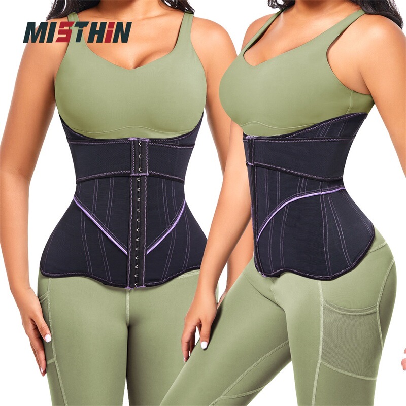 Misthin Upgraded Version Double-Layer Compression Abdominal Belt Tight-Fitting Sports Waist Training Belt for Women