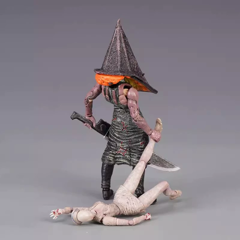 Фигурка Фигма Silent Hill SP 061 Безливая медсестра голова 055 Треугольная голова подвижная фигурка модель размещения